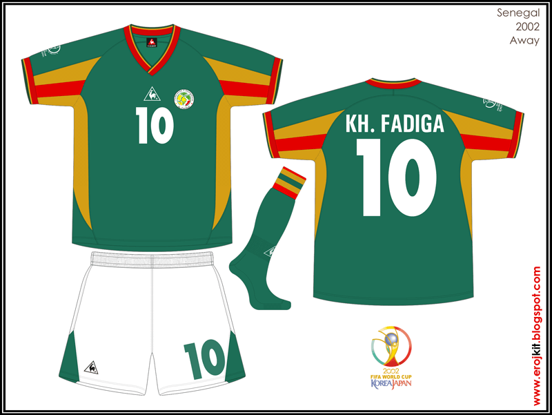 2002 Senegal away jersey
