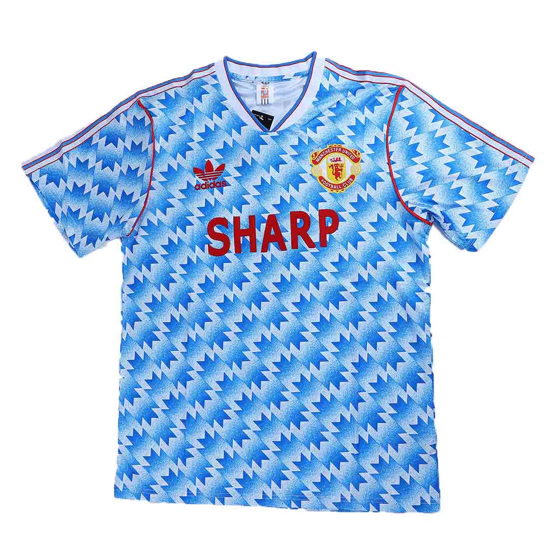 90/92 Manchester United Away Blue Retro Jerseys