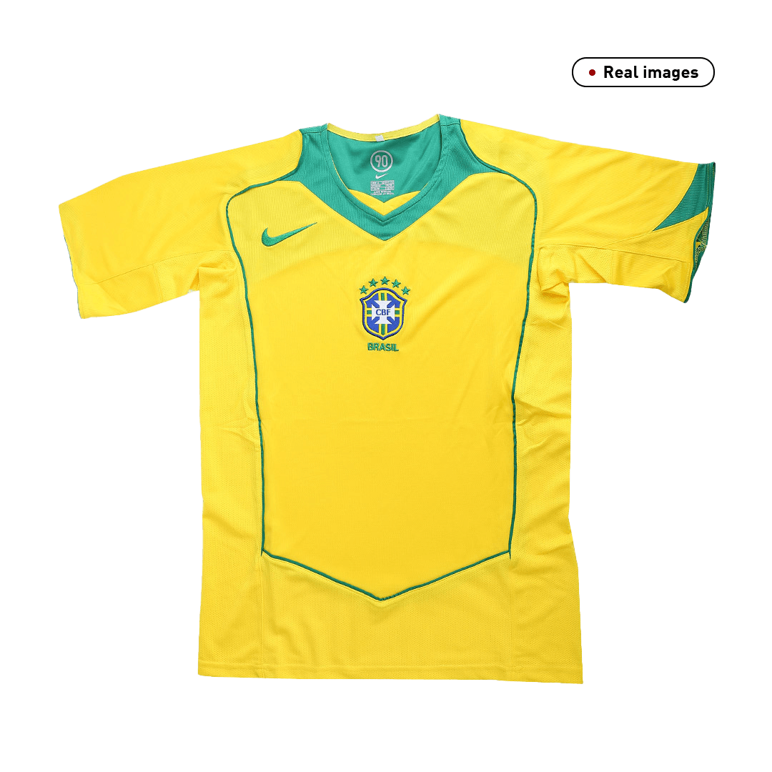 Retro 2004 Brazil Away Blue Jersey - Kitsociety