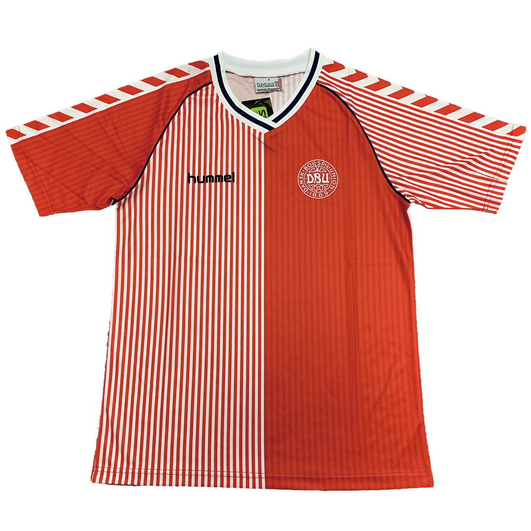 Retro 1986 Denmark Home Soccer Jersey - ijersey