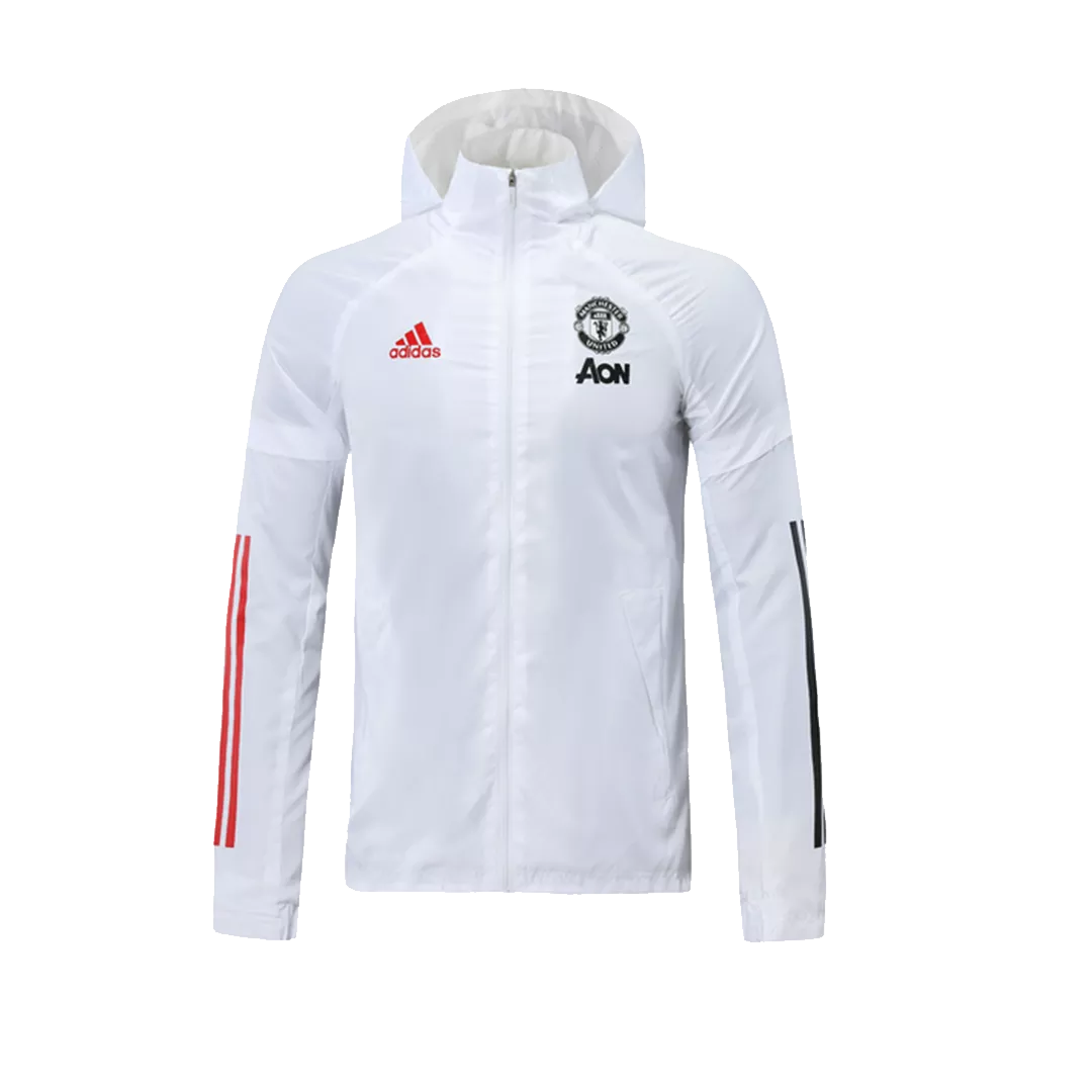 Manchester United Windbreaker 2020/21 By Adidas - White | Elmont Youth