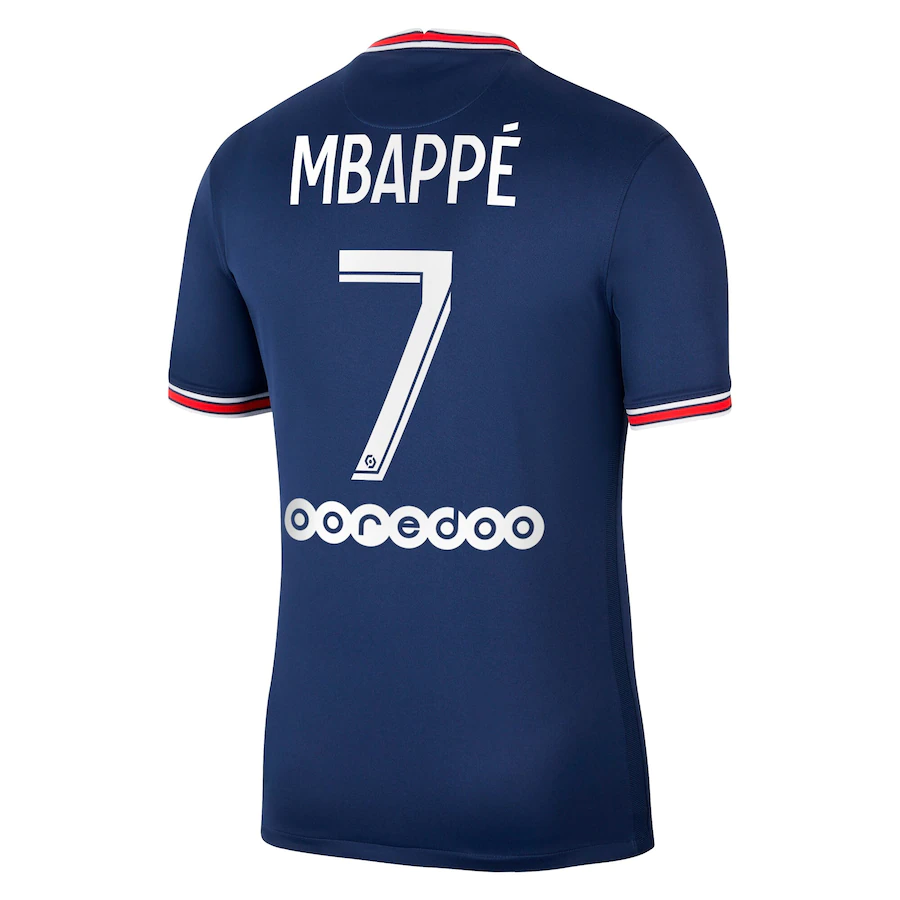 2021-2022 PSG Home Jersey #7 Mbappé Sportswear Soccer Activewear