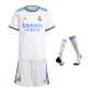 Real Madrid Home Jersey Whole Kit 2021/22 By Adidas -Youth