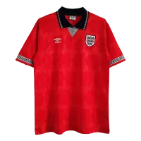 England Away Jersey Retro 1990 By - Red - elmontyouthsoccer