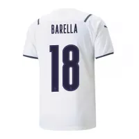 BARELLA #18 Italy Away Jersey 2021 By - elmontyouthsoccer