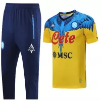 Napoli Training Kit (Jersey+3/4 Pants) 2021/22 - Yellow&Blue - elmontyouthsoccer