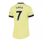 SAKA #7 Arsenal Away Jersey 2021/22 By - Women - elmontyouthsoccer
