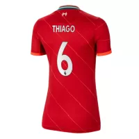 THIAGO #6 Liverpool Home Jersey 2021/22 By - Women - elmontyouthsoccer