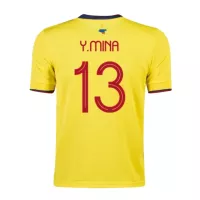 Y.MINA #13 Colombia Home Jersey 2021 By - elmontyouthsoccer