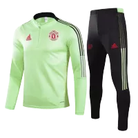 Manchester United Tracksuit 2021/22 Youth - Green&Black - elmontyouthsoccer