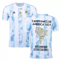 Argentina Authentic Home Jersey 2021 Winner Version By - elmontyouthsoccer
