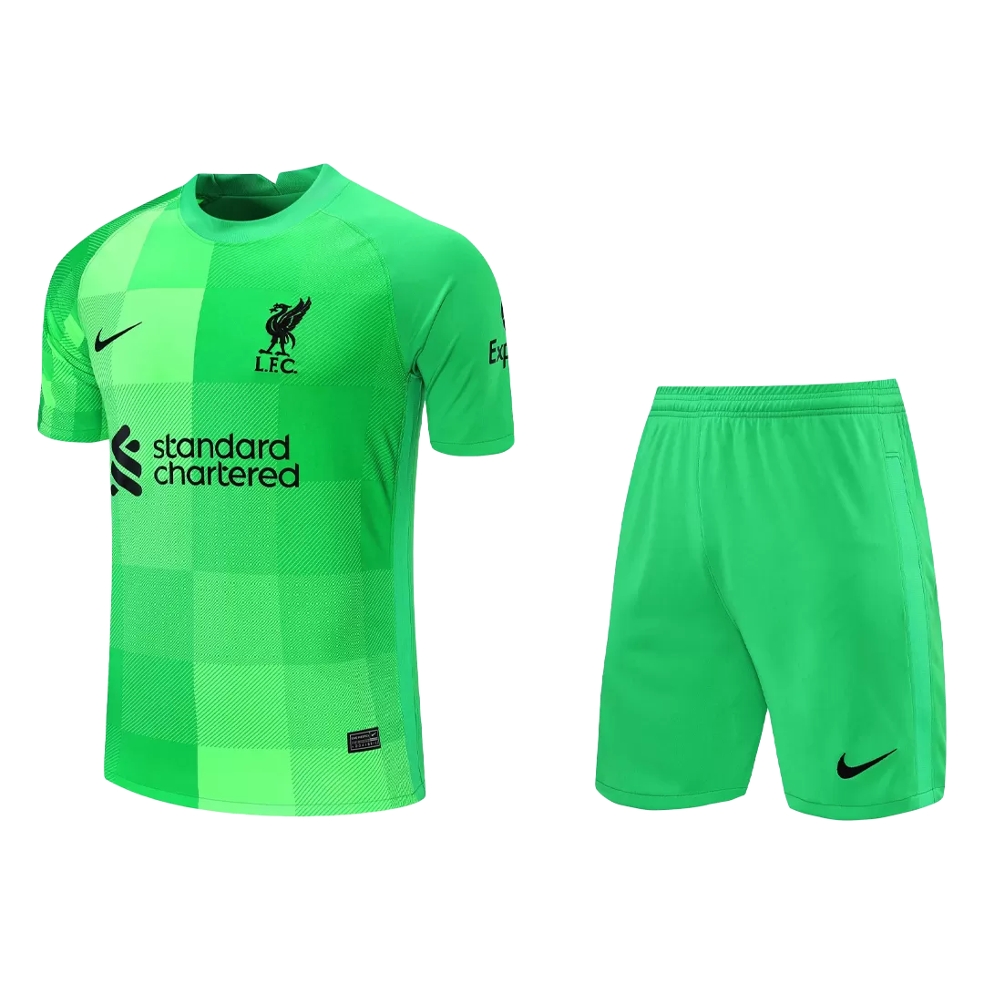 Youth Liverpool Goalkeeper Jersey Kit 2021/22