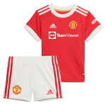 Manchester United Home Jersey Kit 2021/22 By Adidas - Youth