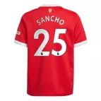 SANCHO #25 Manchester United Home Jersey 2021/22 By - elmontyouthsoccer