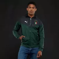 Italy Hoodie Windbreaker Jacket 2021/22 - Green&Black - ijersey