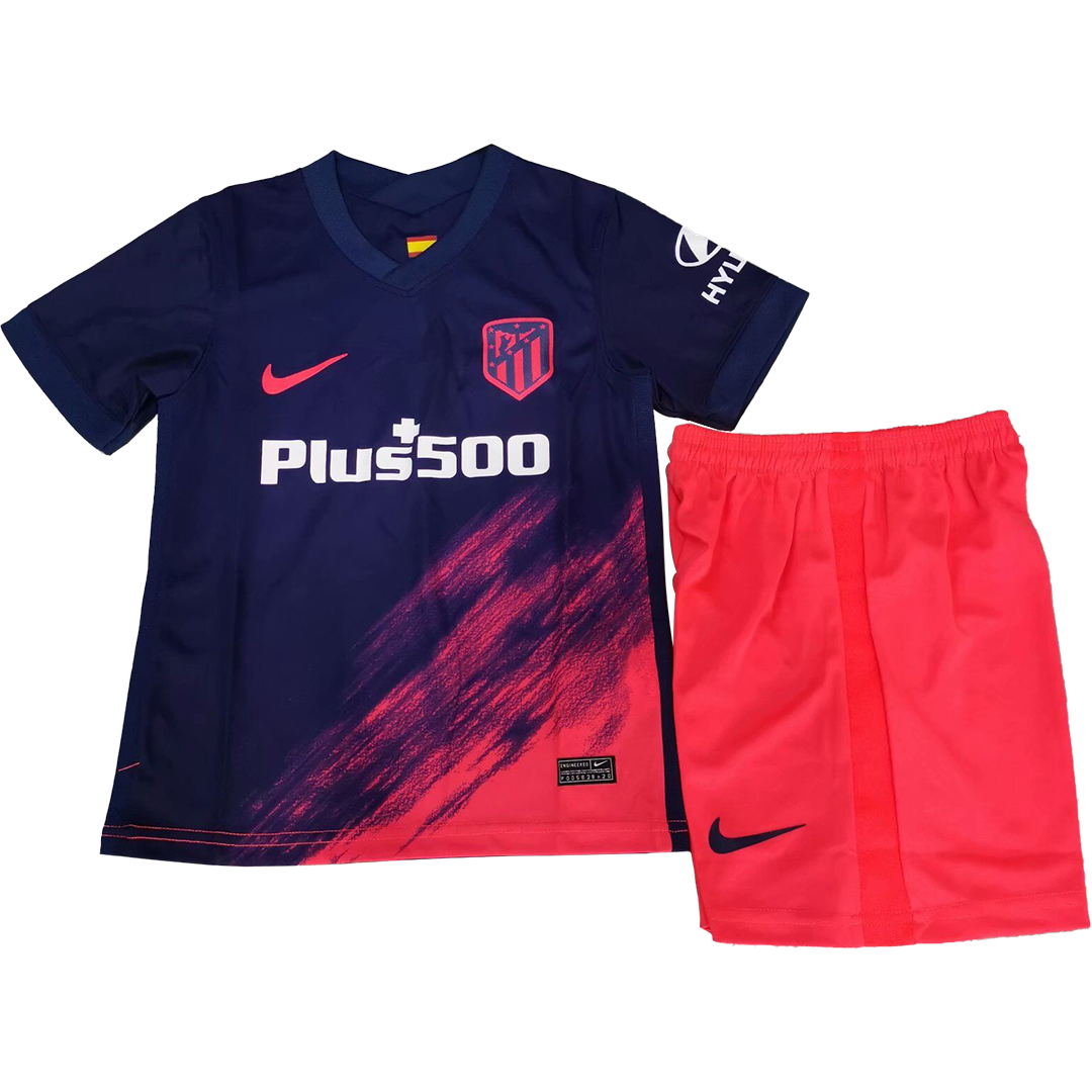 Atletico Madrid Kids Soccer Jersey Away Kit (Jersey+Short) Replica 2021/22