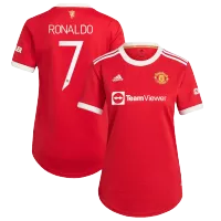 UCL RONALDO #7 Manchester United Home Jersey 2021/22 By - Women - elmontyouthsoccer