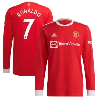 RONALDO #7 Manchester United Home Jersey 2021/22 - Long Sleeve - elmontyouthsoccer