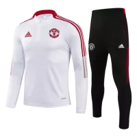 Manchester United Tracksuit 2021/22 Youth - White - elmontyouthsoccer