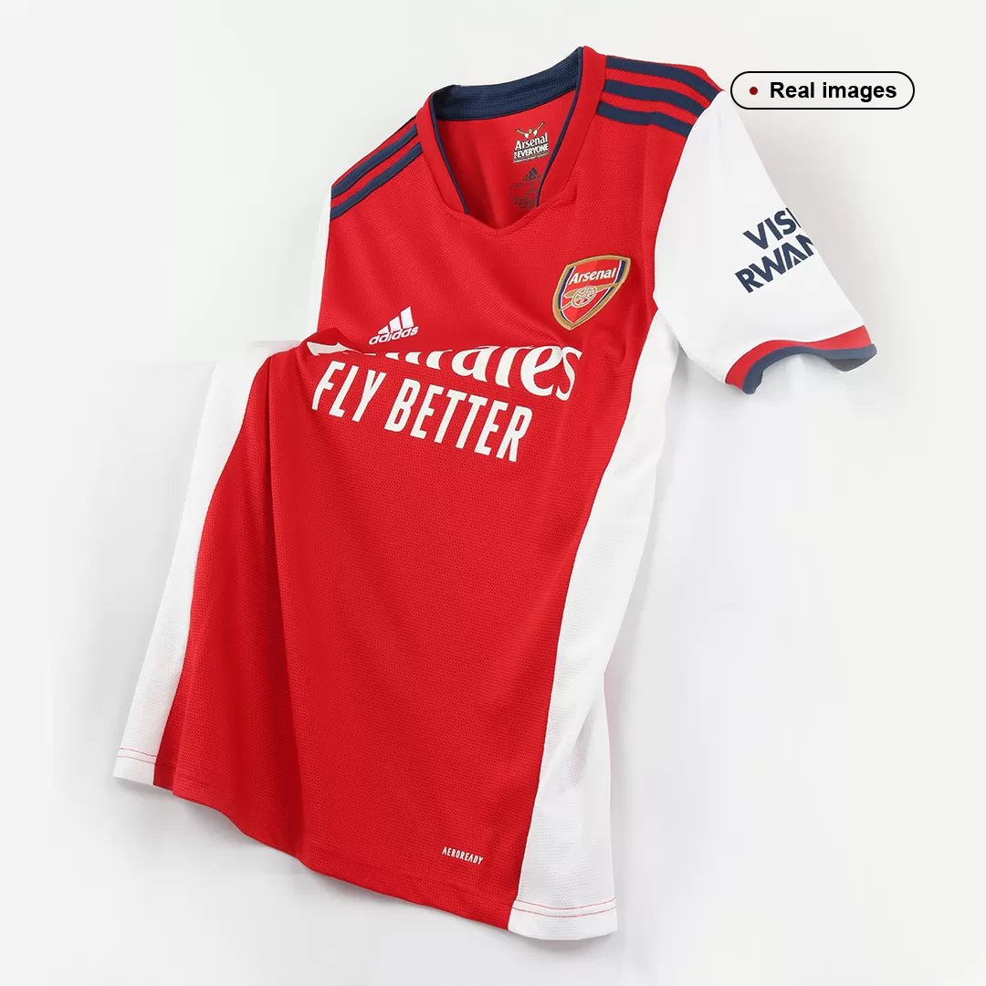 adidas Arsenal 2021-22 Long-Sleeve Home Soccer Jersey - Red/Navy - Soccerium