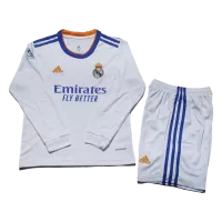 Youth Real Madrid Jersey Kit 2021/22 Home - Long Sleeve - elmontyouthsoccer