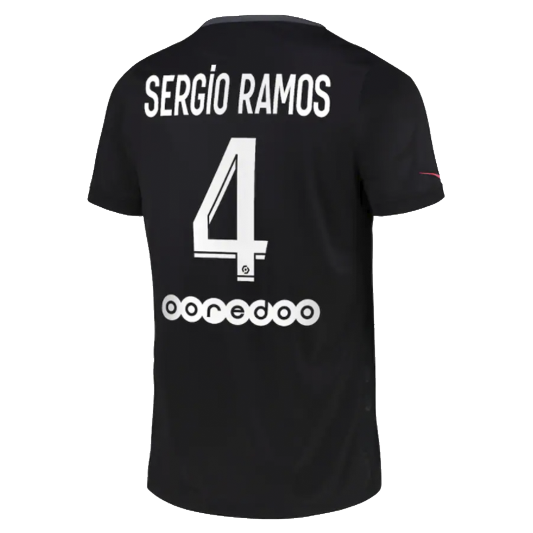 PSG 2021/22 Away Sergio Ramos #4 Jersey Name Set