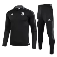 Juventus Tracksuit 2021/22 - Black with grey - elmontyouthsoccer
