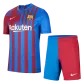Barcelona Home Jersey Kit 2021/22 By - Blue&Red - elmontyouthsoccer