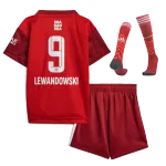 Youth LEWANDOWSKI #9 Bayern Munich Jersey Whole Kit 2021/22 Home