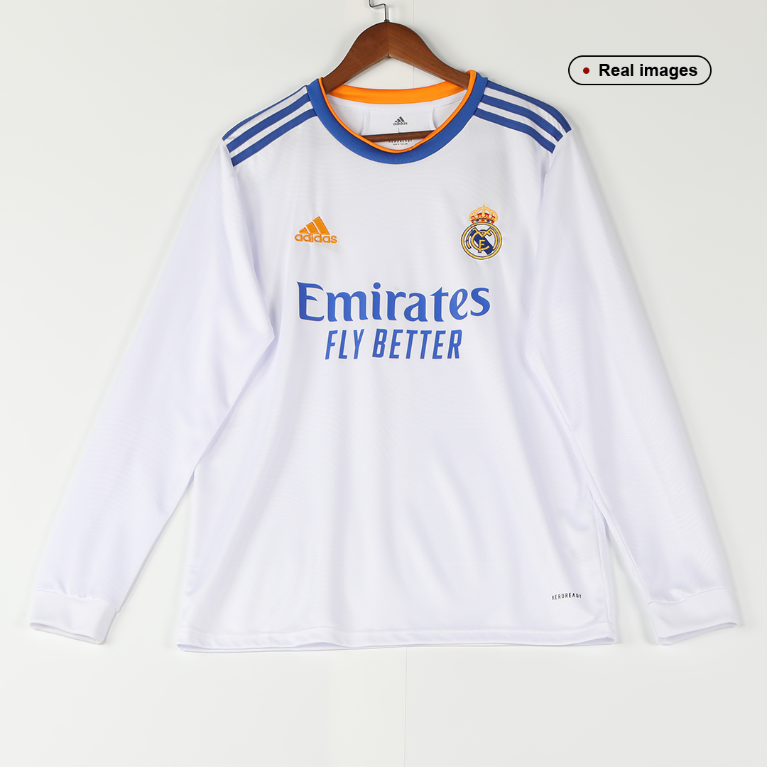 Real Madrid Home Jersey 2021/22 By Adidas - Long Sleeve