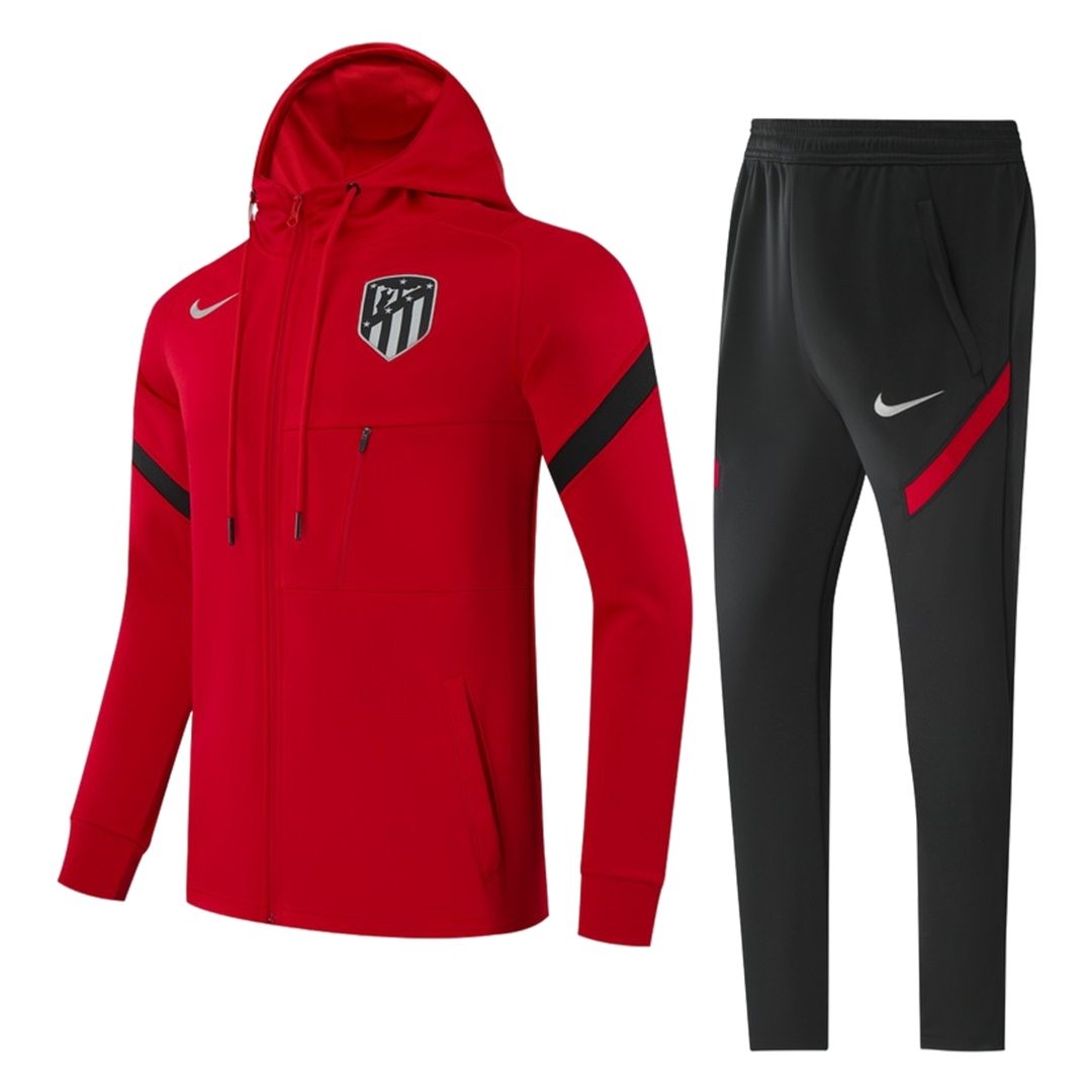 Atletico Madrid Hoodie Tracksuit 2021 Nike Youth - Red | Elmont Youth ...