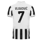 VLAHOVIĆ #7 Juventus Jersey 2021/22 Authentic Home - elmontyouthsoccer