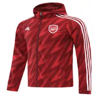 Arsenal Hoodie Windbreaker Jacket 2021/22 By - Red - elmontyouthsoccer