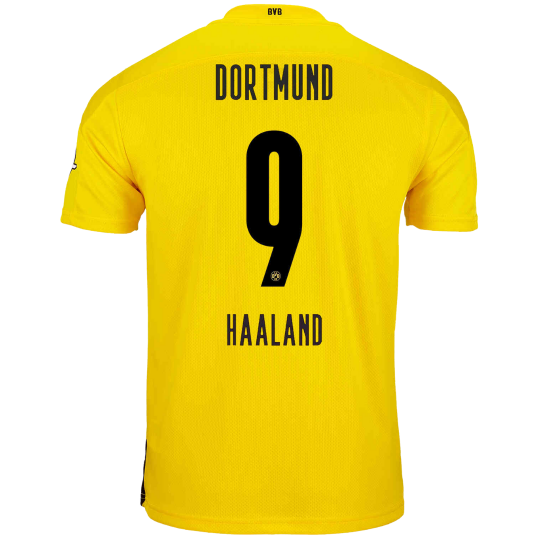 Erling Haaland Dortmund 2020 2021 Home Soccer Jersey 
