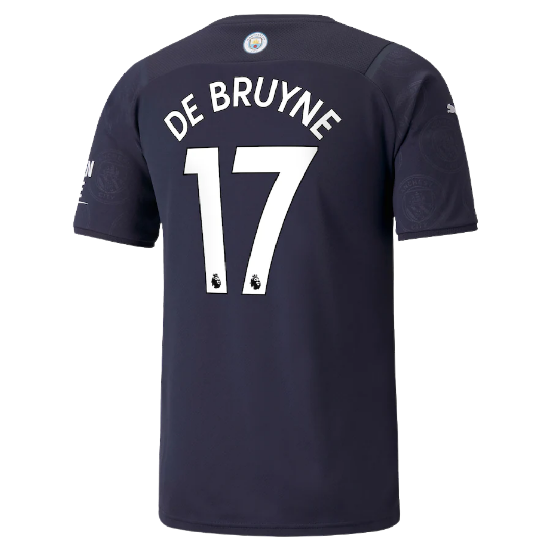 Premier League Manchester City Away Jersey Shirt Black 2022-23 player Kevin  De Bruyne printing for