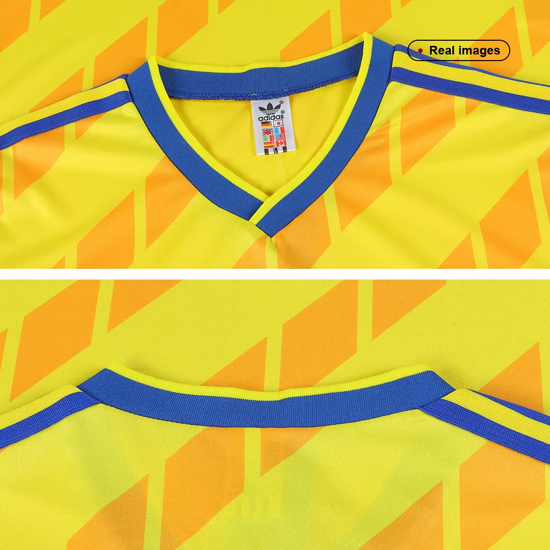 Retro 1988 Sweden Home Soccer Jersey