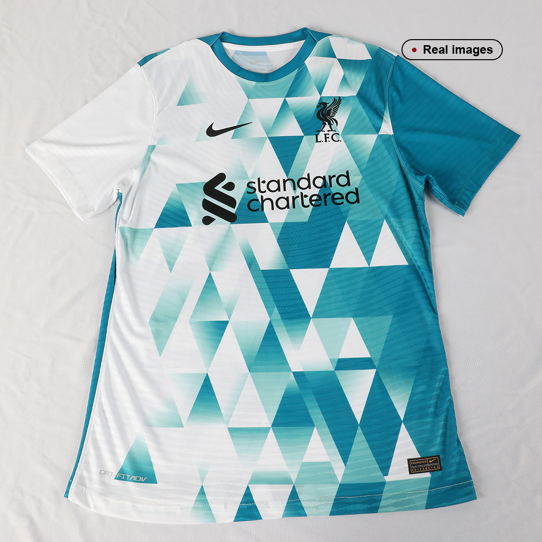 Liverpool Training Jersey 2021/22 Authentic Pre-Match Nike - White&Blue  -Concept