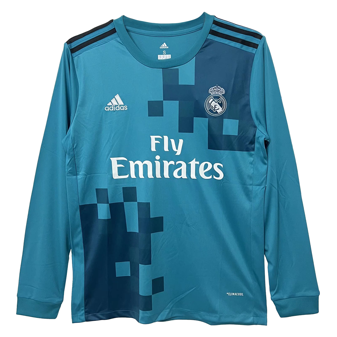 Fiordo Presunción Establecer Real Madrid Jersey 2017/18 Away Retro Adidas - Long Sleeve | Elmont Youth  Soccer