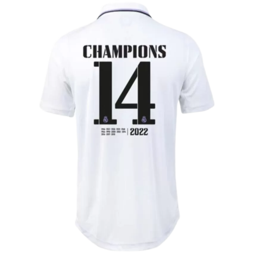 Real Madrid Jersey 2022/23 CHAMPIONS #14 Authentic Home Adidas