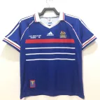 France World Cup Jersey 1998 Home Retro - elmontyouthsoccer