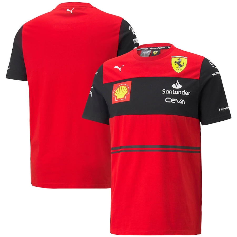 Scuderia Ferrari F1 Racing Team T-Shirt Red 2022 - ijersey