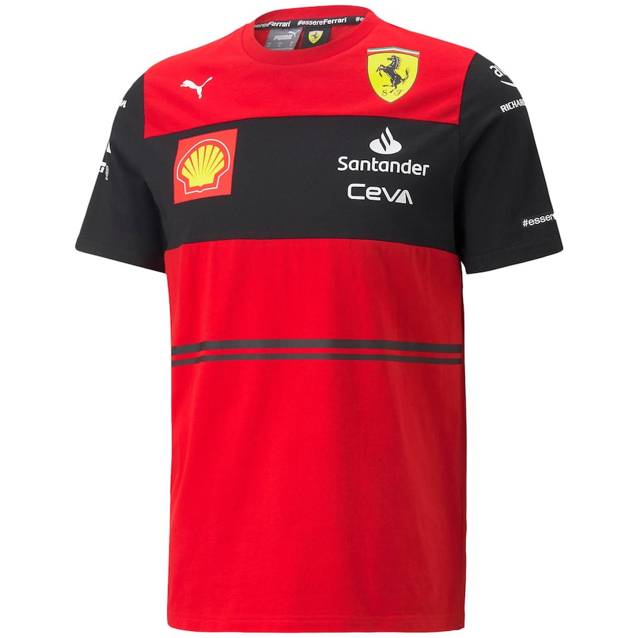 Scuderia Ferrari F1 Racing Team T-Shirt Red 2022 - ijersey