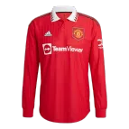 Manchester United Home Authentic Jersey 2022/23 - Long Sleeve - elmontyouthsoccer