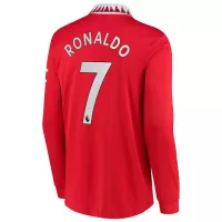 RONALDO #7 Manchester United Home Authentic Jersey 2022/23 - Long Sleeve - elmontyouthsoccer