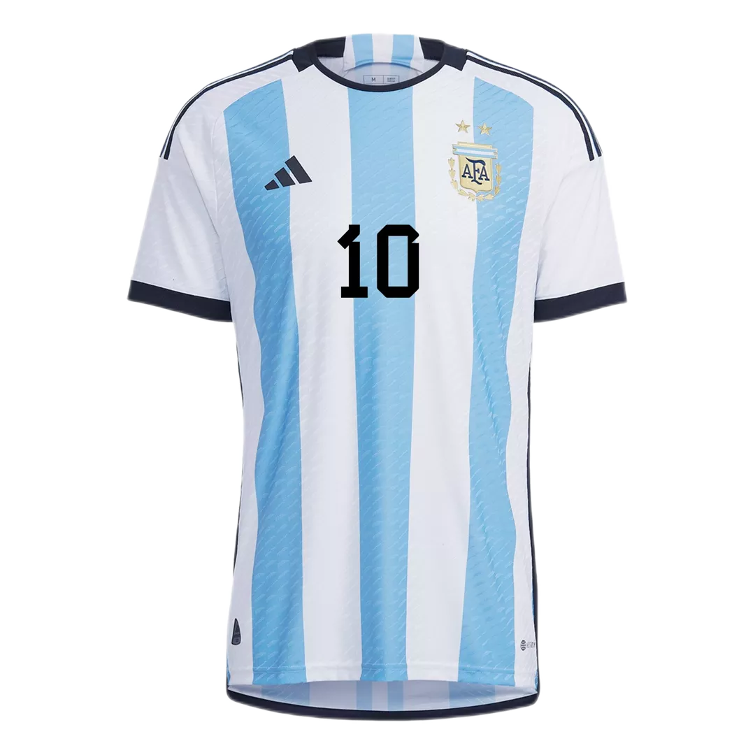 Messi #10 Argentina Jersey 2022 Authentic Home Adidas World Cup