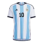 Messi #10 Argentina Jersey 2022 Authentic Home World Cup - elmontyouthsoccer