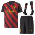 Youth Manchester City Jersey Whole Kit 2022/23 Away - elmontyouthsoccer