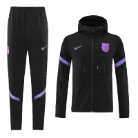Barcelona Hoodie Tracksuit 2021/22 - Black&Purple - elmontyouthsoccer