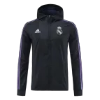 Real Madrid Hoodie Windbreaker Jacket 2022/23 - Black - elmontyouthsoccer