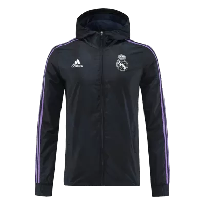 Real Madrid Hoodie Windbreaker Jacket 2022/23 - Black - ijersey